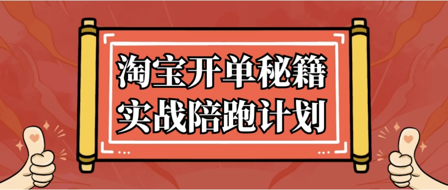 淘宝开单秘籍实战陪跑计划